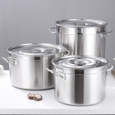 Stainless Steel Soup Bucket Large Capacity Soup Pot Thickened with Cover Deepening Commercial Energy-Saving Soup Pot
