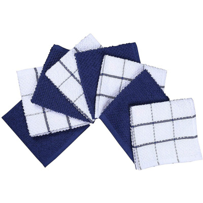 Pure Cotton Plaid Cloth Plain Cloth Dishcloth Kitchen Cleaning Face Towel Pure Cotton Water Absorption Tea Towel Towel