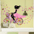 Bicycle FARCENT Decorative Back Stickers Girl Elf Butterfly English Bedroom Stickers Wall Stickers NC2-89