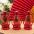 Red Led Storm Lantern Chinese New Year Decoration Small Oil Lamp Portable Electronic Barn Lantern Halloween Candlestick Bar Atmosphere Layout