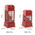 New LED Christmas Telephone Booth Lantern Vintage Water Injection Storm Lantern Holiday Gift J Interior Decorations