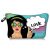 Cross-Border New Arrival Cartoon Comic Portrait Series Cosmetic Bag Handheld Storage Wash Bag Lazy Portable Travel Bag