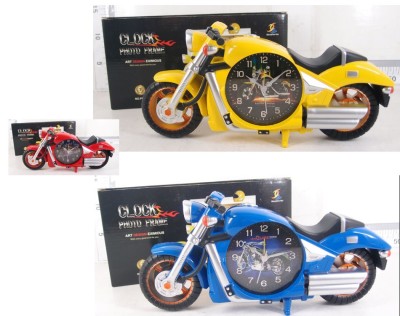 Harley Motorcycle Student Little Alarm Clock Creative Children Cute Cartoon Mini Bedroom Bedside Personality Desk Clock Alarm