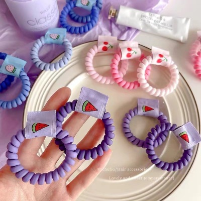 Spring Series Phone Line Hair Ring Female Hair Rope Does Not Hurt Hair Durable Rubber Band Simple All-Match Hair Ties Japanese and Korean Hair Accessories