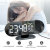 New LED Large Screen Radio Mirror Projection Alarm Clock Temperature and Humidity Display Photosensitive Electronic Clock Clock Gift