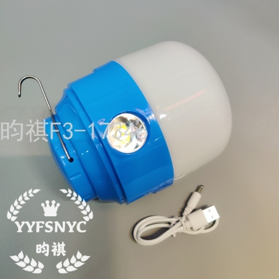 New Dc5v Flashlight Bulb Led Three-Gear Dimming Emergency Light USB Charging Night Market Lamp for Booth