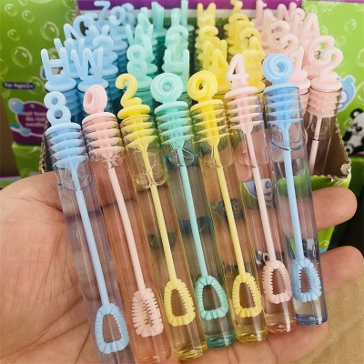 Test Tube Bubble Hot Mini Colorful Five-Pointed Star Love TikTok Same Style Blow-Proof Bubble Wand Stall Hot Sale