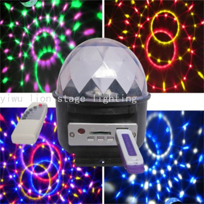 Factory Direct Sales Led Halo Mp3 Crystal Magic Ball Light Bar Wedding Stage Atmosphere Colorful Rotating Flash Light