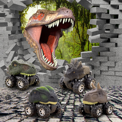 Exclusive for Cross-Border Simulation Dinosaur Pull Back Car Toy Model Mini Toy Car Hot Sale Stall Hot Sale Wholesale