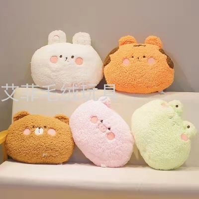 Cute Animal Pillow Sheep Wool Animal Pillow Home Pillow Frog Bear Rabbit Children Doll Plush Toy