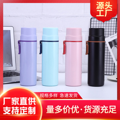 Direct Supply Bullet Thermos Mug Vacuum Water Cup Large Capacity Advertising Promotion Car Gifts Can Be Customized Logo