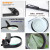 Desktop Clip-on Dual-Purpose Magnifying Glass with Light Pd97s Cantilever Bracket 10 Times Enlarged round Base Iron Table Clip
