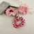 Pink Small Flower Love Large Intestine Hair Ring New Simple Sweet Girl Hairtie