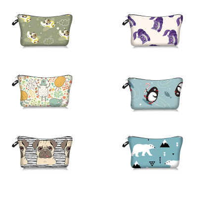 Cross-Border New Arrival Animal Series Cosmetic Bag Handheld Storage Wash Bag Lazy Portable Travel Bag