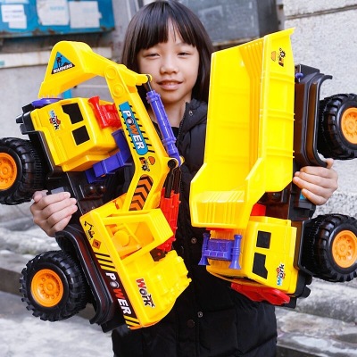 Engineering Vehicle for Children Excavator Toy Gift Box Boy Car Model Inertia Warrior Set Stall Simulation