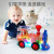 Tiktok Same Electric Universal Walking Transparent Train Gear Car Colorful Light Music Toy Stall Hot Sale