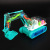 Tiktok Electric Universal Transparent Gear Excavator Toy Car Music Lighting Engineering Vehicle Simulation Model