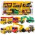 Large Gift Box Engineering Car Toys Set Children's Inertial Excavator Fire Truck Boy Car Stall Supply