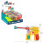 Children's Electric Gear Gun Transparent Light Music Mechanical Gear Vibrating Guns Sound and Light Voice Toy Gun