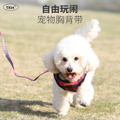 New Outdoor Anti-Punching Anti Breaking Loose Pet Harness Fashion Avoid Cutting into the Neck Dog Vest Style Chest Strap Hand Holding Rope