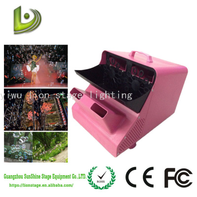 Factory Direct Sales Pink Large Remote Control Double Wheel Bubble Machine Wedding Stage Outdoor Performance Special Effect Equipment