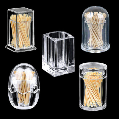 Toothpick Holder Toothpick Box Square Oval Thickened Drop-Resistant Creative Toothpick Box Toothpick Box Catering Hotel Toothpick Box Wholesale