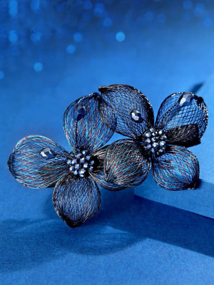 Light Luxury Copper Wire Butterfly Headdress Barrettes Back Head Alloy Beads New Hairpin Clip Spring Clip for Women