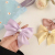 New Cute Women's Pink Large Side Clip Handmade Bow Tassel Hairpin
