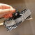Korean Style Plaid Shiny Shark Clip Bow Claw Clip Chain Rhinestone Barrettes Hair Volume Large Size with Rhinestones Hair Claw