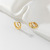 Lodge S925 Silver Summer Simplicity Hollow Ear Clip Japanese and Korean Glossy Water Drop Small Eardrop Earring G9677