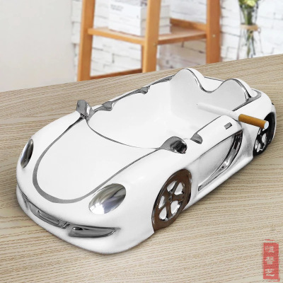 Car Model Ashtray Creative Personality Fashion Trend Simple Living Room European Style Ornaments Ceramic Plating Crafts