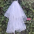 Douyin Online Influencer Night Market Stall Bride Children's Luminous Flash Lights Photo White Bow Double Layer Veil