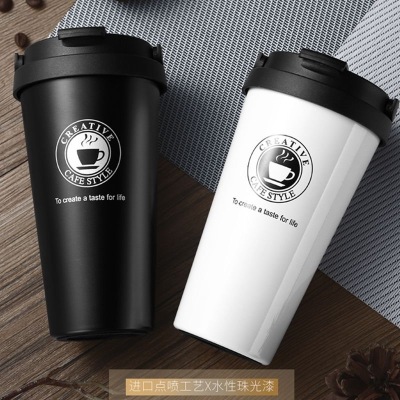 New 304 Stainless Steel Vacuum Thermos Cup Men's Lady Couple Portable Coffee Cup Advertising Gift Cup Printing