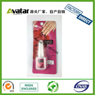 10G Best Selling Organic Nail Art Glue for Fake Nails Non-toxic Brush On Bond Nail Glue For Free Samples