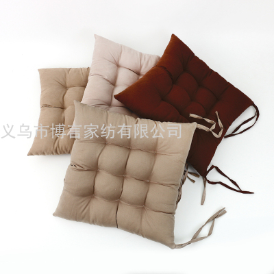 Diagonal Cloth Cushion Solid Color Chair Cushion Dining Chair Cushion
