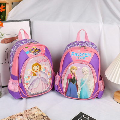 New Digital Printing Children's Schoolbag Kindergarten Cartoon Backpack Ice Princess Sophia Waterproof Backpack