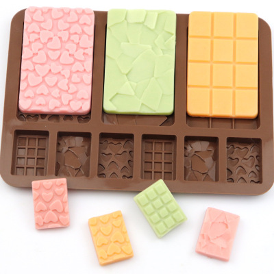 9-Piece Different Full-Version Waffle Silicone Cake Decoration Mold Handmade Chocolate Nine-Position Waffle Mold