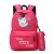 2020 Summer New Backpack Children's Cartoon Canvas Zip School Bag Primary and Secondary School Sewing Line Leisure Bag