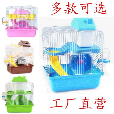 Factory Sales Hamster Cage Wholesale Djungarian Hamster Cage Double-Layer Cage Villa Hamster Supplies Toy Castelet Cage