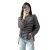 2022 New Striped Sweater Loose Cool Inner Wear Blouse Design Sense Split Long Sleeve Thin round Neck Sweater