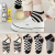 Women's Socks Cute Japanese Style Black and White Short Socks Trendy Chessboard Lattice Invisible Women's Boat Socks