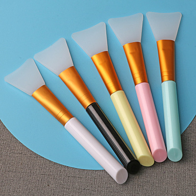 Silicone Facial Mask Brush Spot Beauty and Skin Care Mask Stick Clay Mask Brush Daub-Type Soft Head Silicone Brush Wholesale