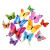 3D Double-Layer Simulation Butterfly Creative Home Living Room Background Wall Decoration Stickers PVC Colorized Butterfly Wall Stickers