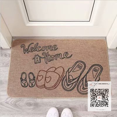 New Linen Mat Gray Linen Carpet Non-Slip Mat Kitchen Pad Sticky Mat Mat Bedroom Mat