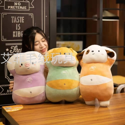 New Fatty Pillow Soft Animal Figurine Doll Office Siesta Stomach Sleeper Pillow Children's Gift Plush Toy
