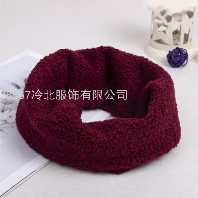  Winter New Children's Teddy Cashmere Fur Collar Scarf Warm Ear Protection Scarf Curly Hair Fashion New Pullover