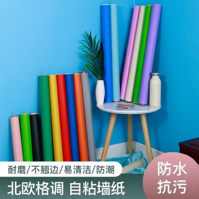 Self-Adhesive Bedroom Decoration Renovation Background Wall Stickers Warm Dormitory Wallpaper Waterproof Stickers