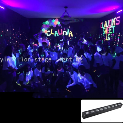 Factory Direct Sales 9 Uv Strip Lines Wall Washer Led Dynamic Stage Lights Projection Lamp Halloween Decorative Lights