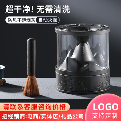 Wuke Tailai No Extremely Creative Stainless Steel Glass Prevent Fly Ash Ashtray Wholesale Home Office with Lid Ashtray