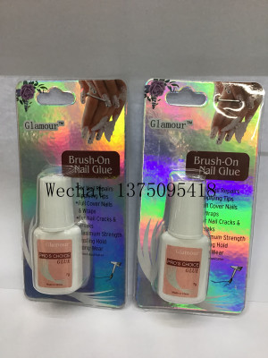 Glamour High Quality Nail Glue With Brush Strong Adhesive Nail Glue for Artificial Fingernails Nail Salon Supplies Tools